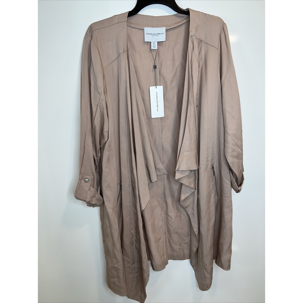Carolina Belle Montreal Women's Open Front Jacket Sz 1X‎ Blush Pink